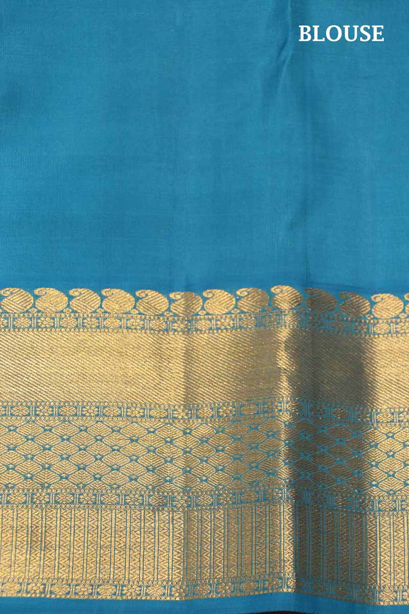 exclusive contrast kanjeevaram silk saree ah206973