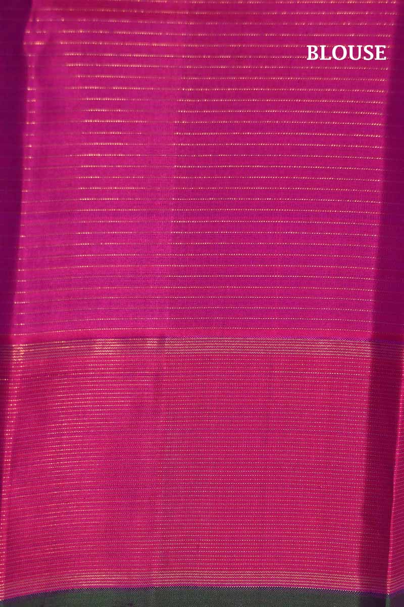 bridal zari checks kanjeevaram silk saree ai215366