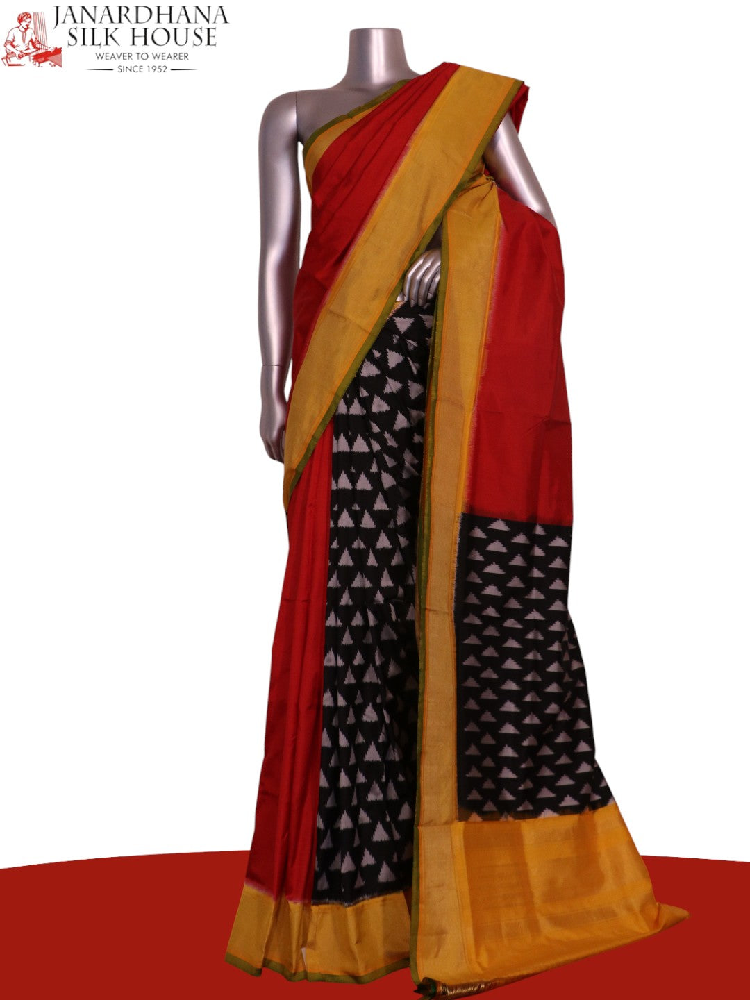 Pure Handloom Patola Ikat Silk Saree AG200734