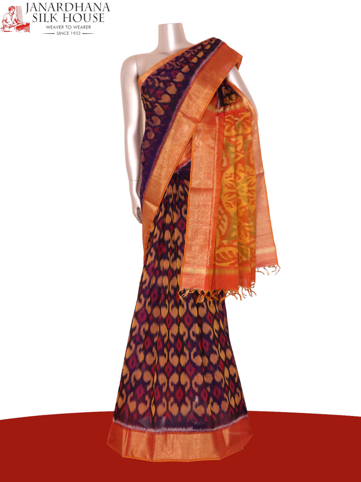 Exclusive Pochampally Silk Cotton Saree AK200062