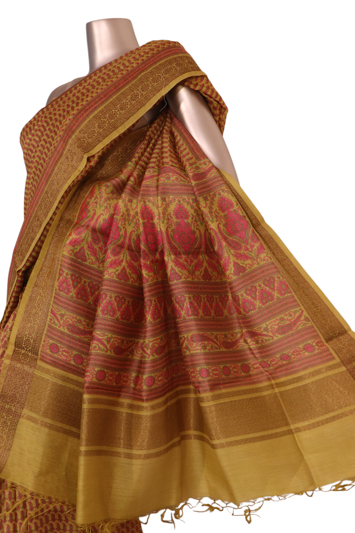 Pure Floral Zari Tussar Silk Saree AK204263