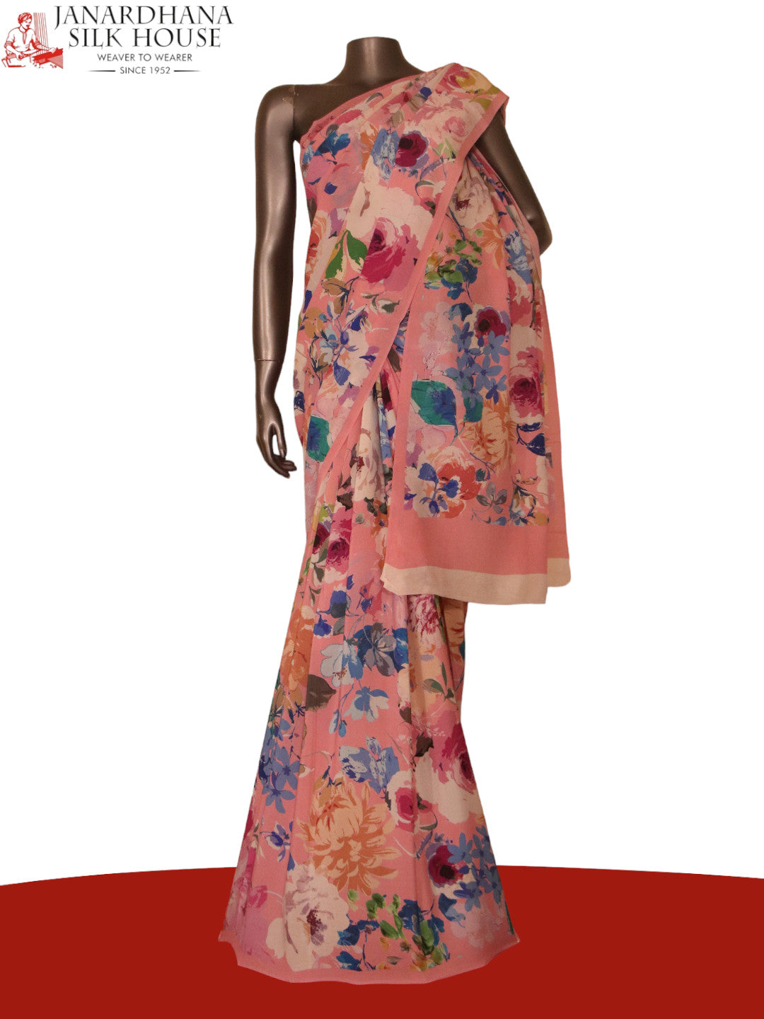 Floral Exclusive Pure Crepe Silk Saree AJ206287