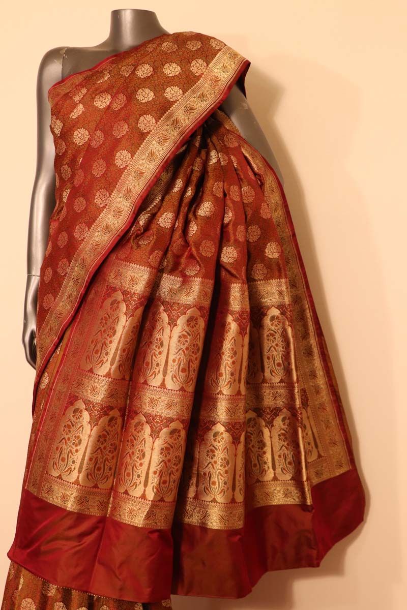 Exclusive Jamawar Tanchoi Silk Saree AH200447