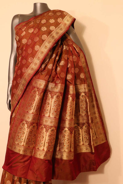 Exclusive Jamawar Tanchoi Silk Saree AH200447