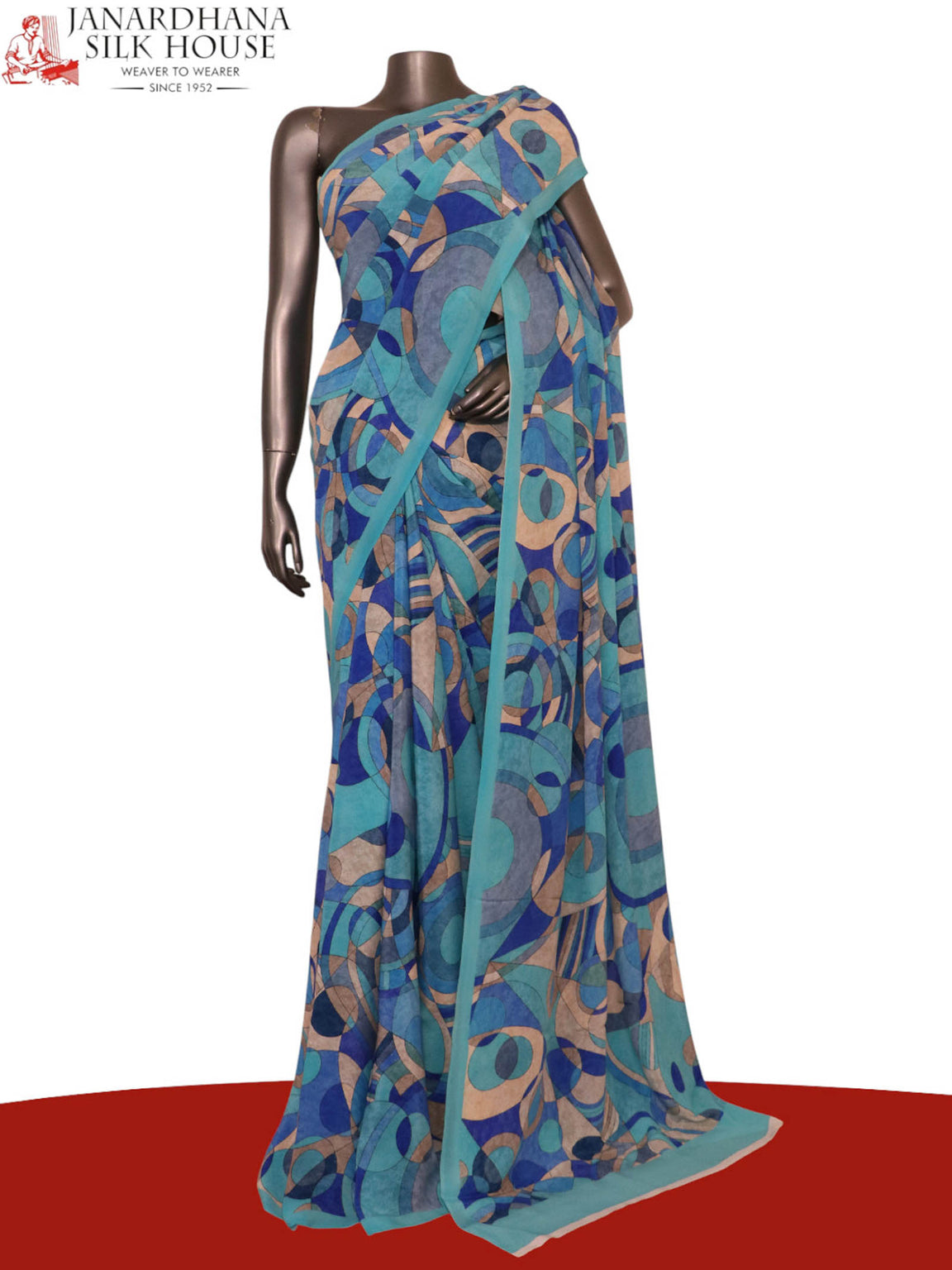 Floral  Pure Crepe Silk Saree AL200643