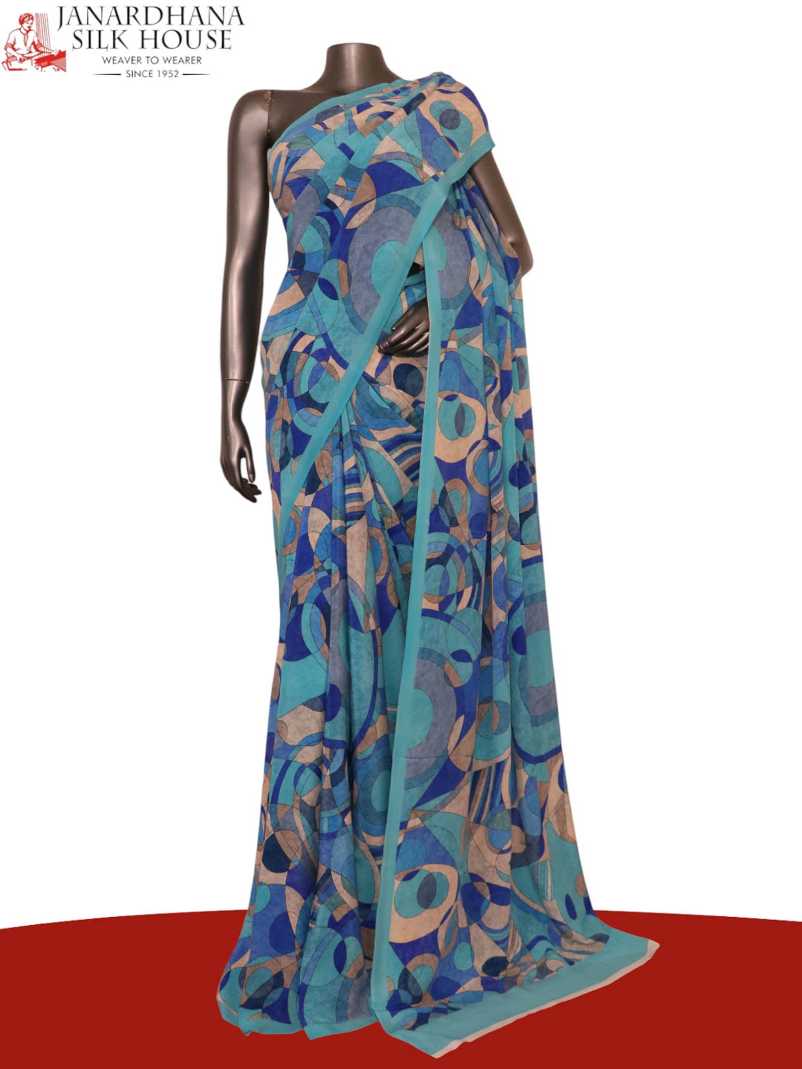 Floral  Pure Crepe Silk Saree AL200643