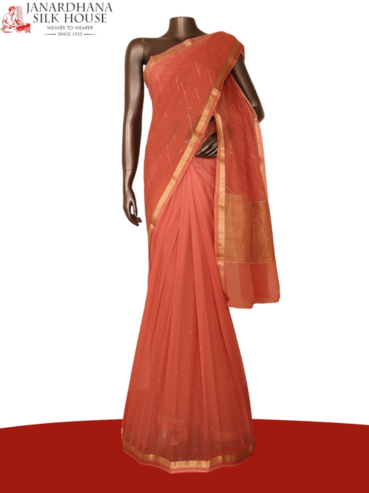 Designer Shaded Party Wear Pure Silk Chiffon AJ211837