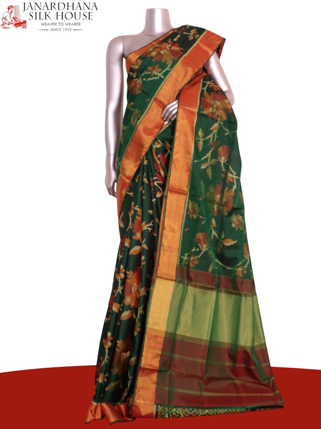 Pure Handloom Patola Ikat Silk Saree AK212359