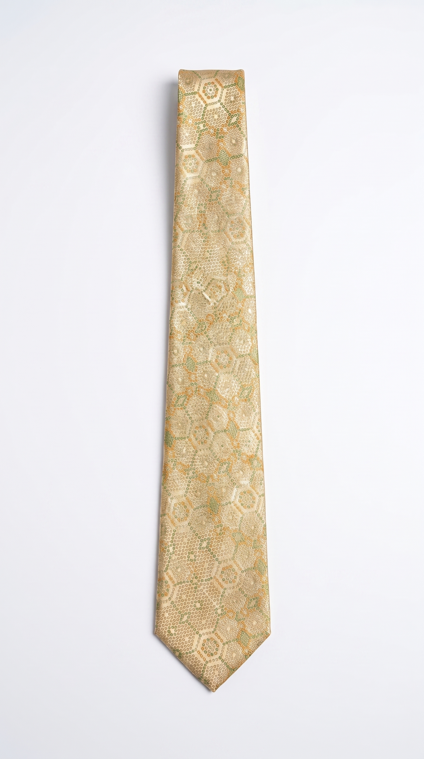 silk tie am201211 - full-length front flat-lay view