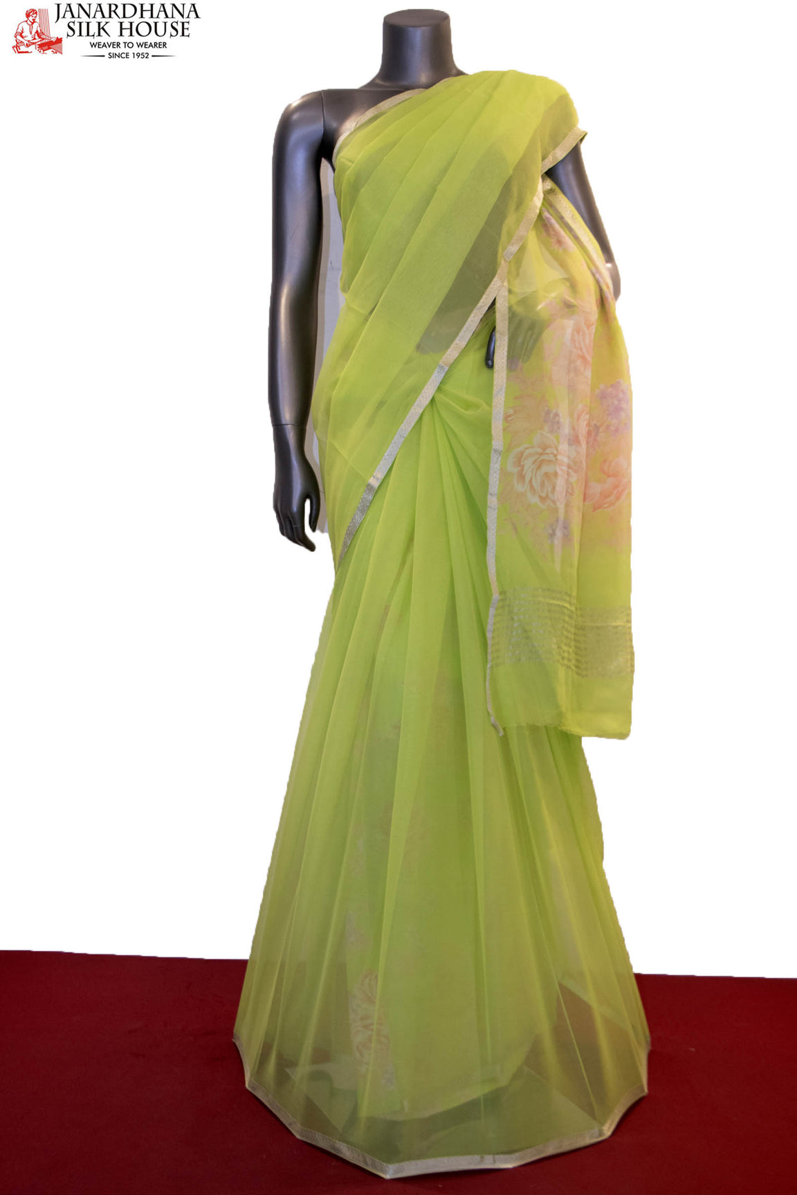 Designer &amp; Exclusive Floral Prints Pure Silk Chiffon AF212526