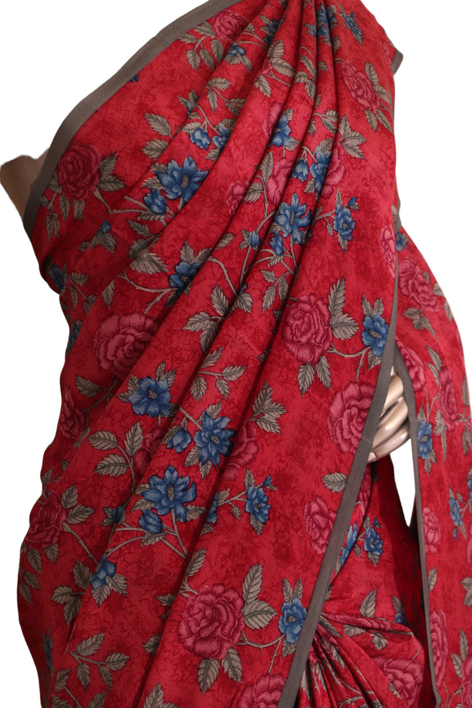 Exclusive Floral Pure Crepe Silk Saree AJ205470