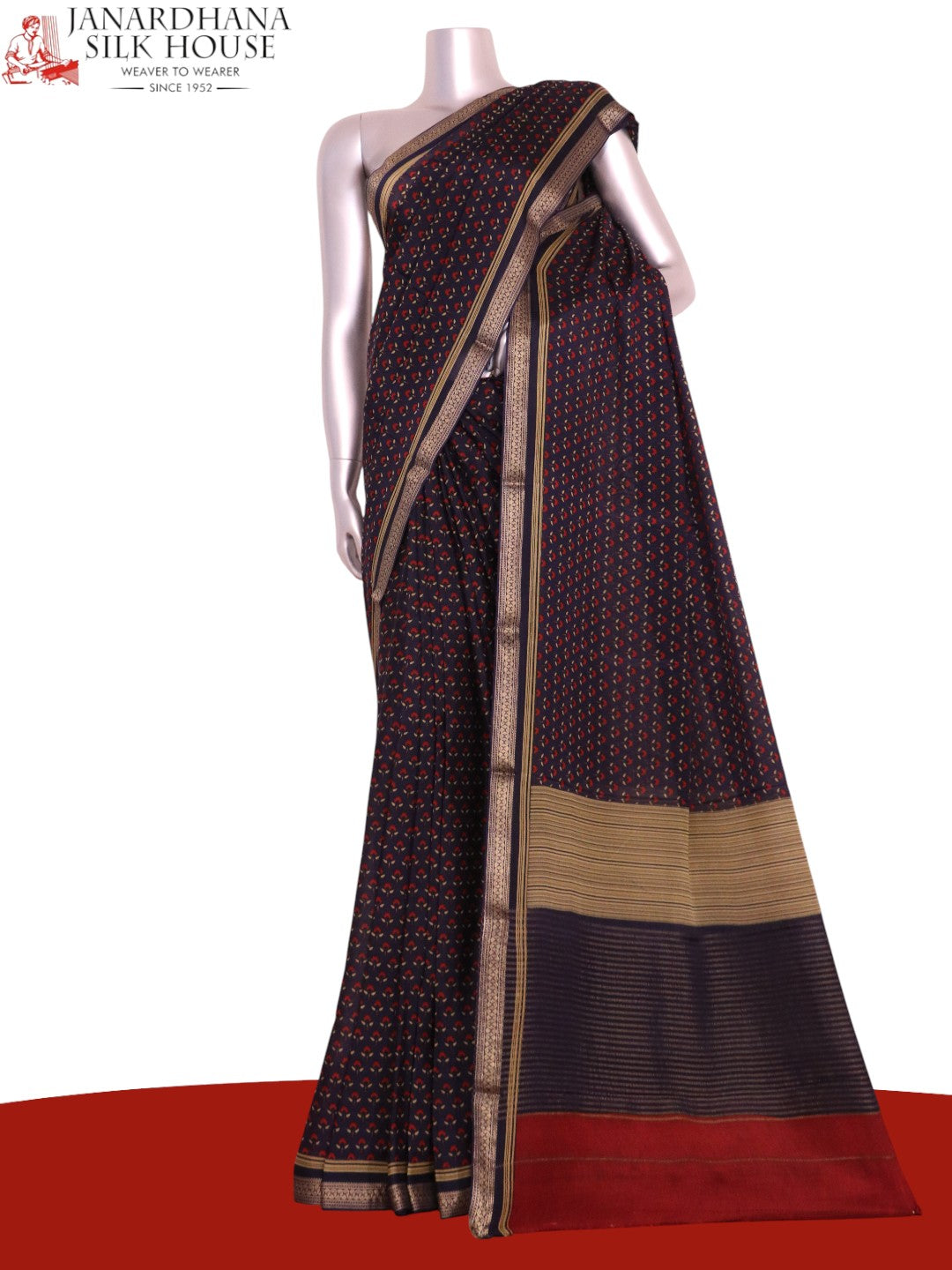 Pure Floral Zari Crepe Silk Saree AK206297