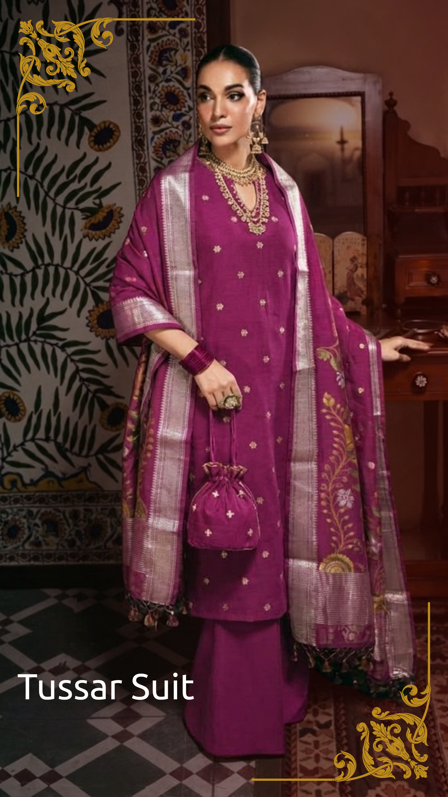 Tussar Suit Set