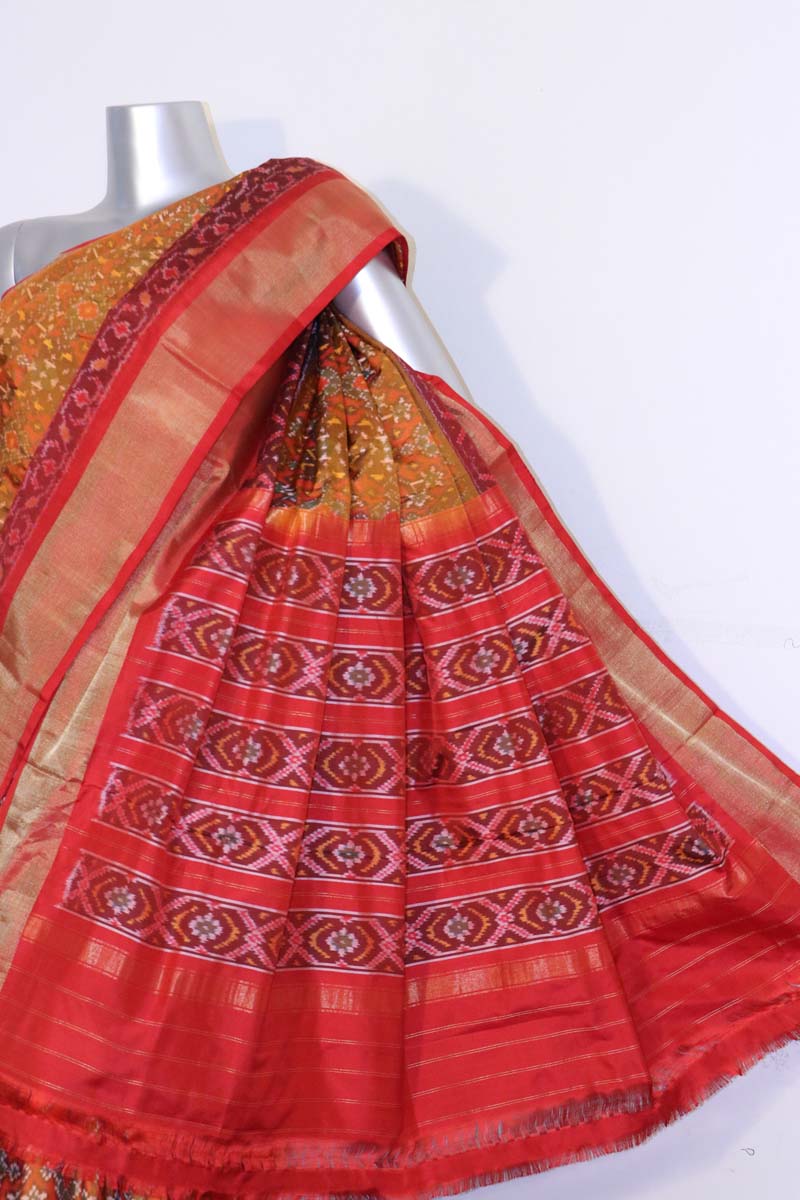 Handloom Ikat Patola Silk Saree AJ201161