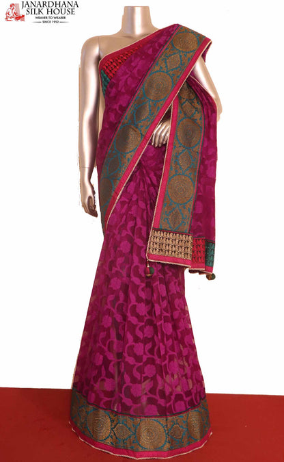 Handloom Banarasi Kora Silk Saree AAJF04845