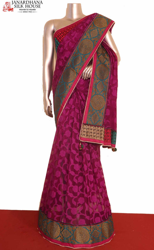 Handloom Banarasi Kora Silk Saree AAJF04845
