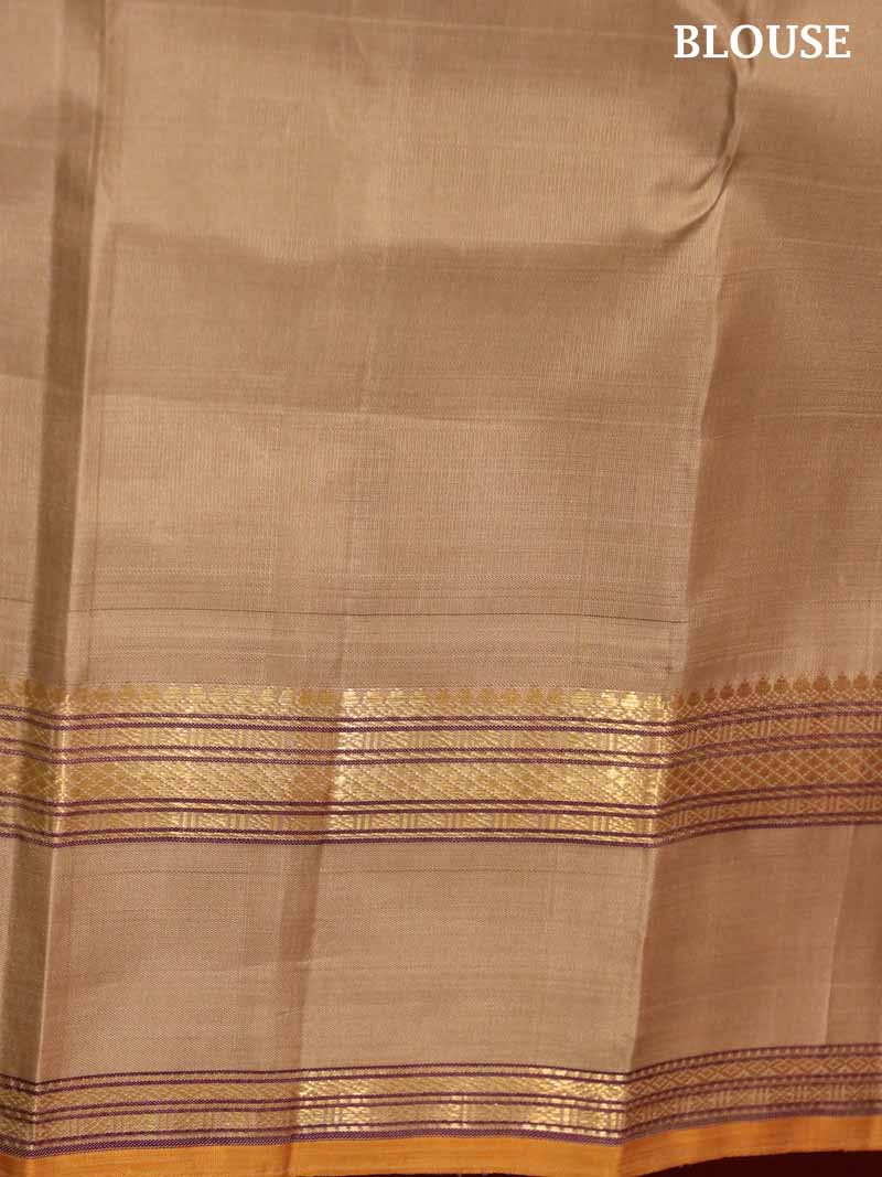 checks &amp; contrast classic kanchipuram silk saree  aj200203