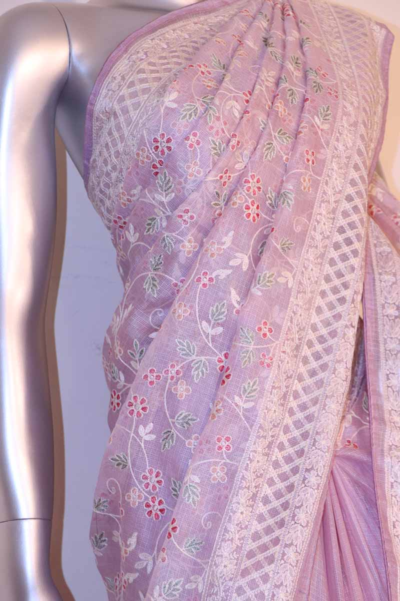 Designer Pure Silk Tussar Kota Embroidery Saree AI202834