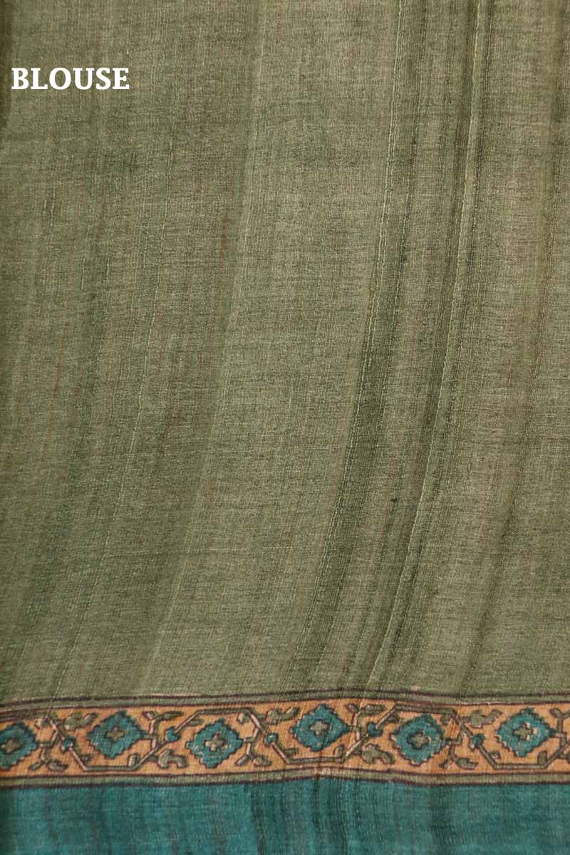 Exclusive Printed Tussar Silk Saree AH203460