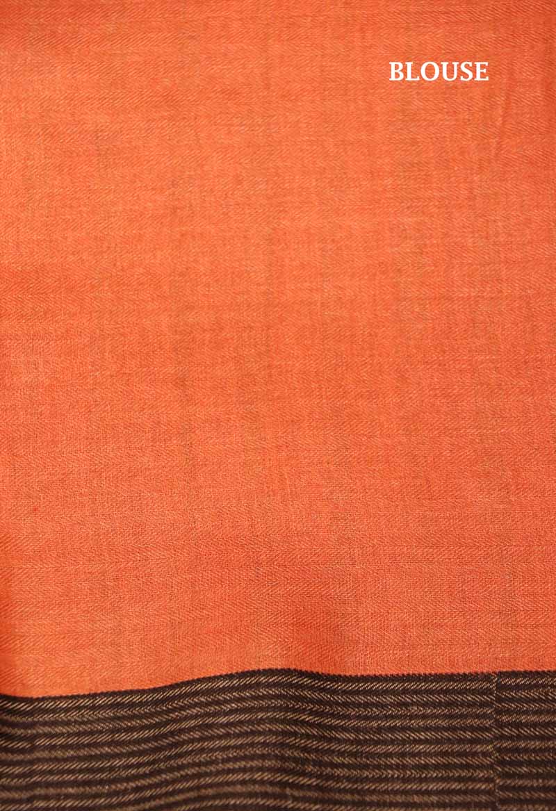 Handloom Printed Tussar Silk Saree AI208501