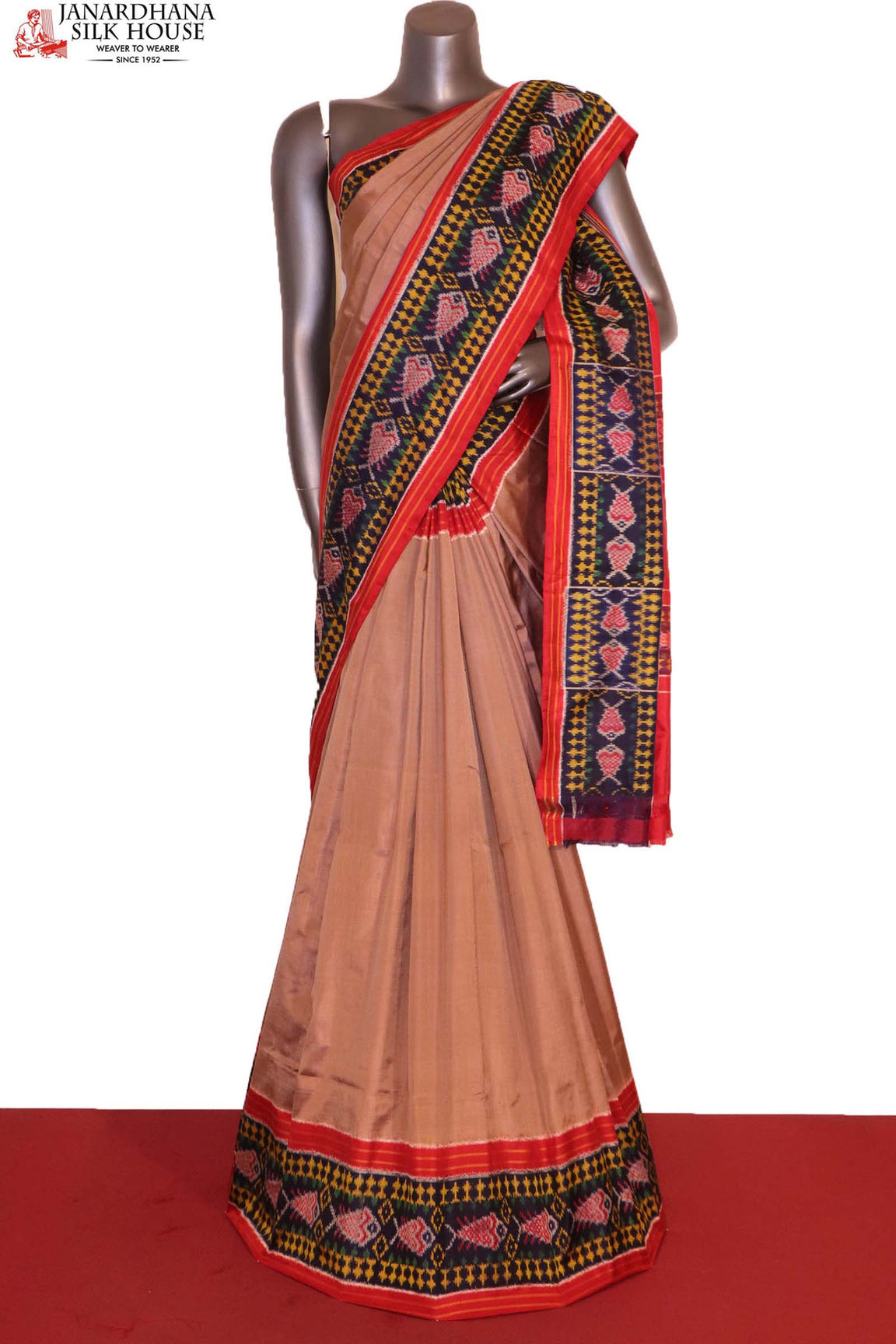 Ikat Patola Silk Saree AG208049