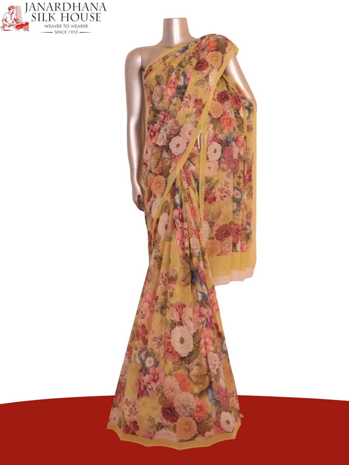 Designer Exclusive Floral Pure Georgette Silk Saree AK202005