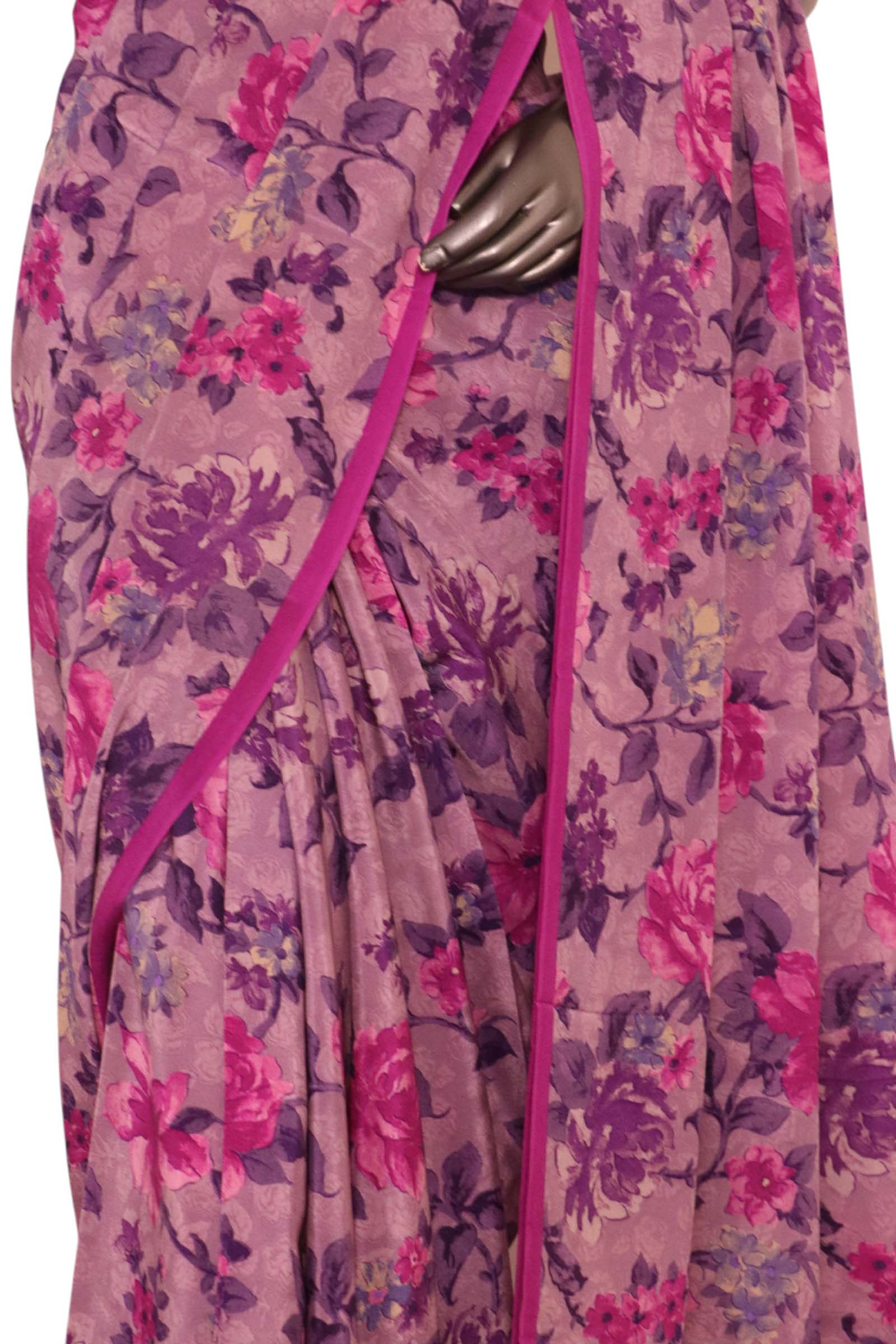 Floral  Pure Crepe Silk Saree AK206234