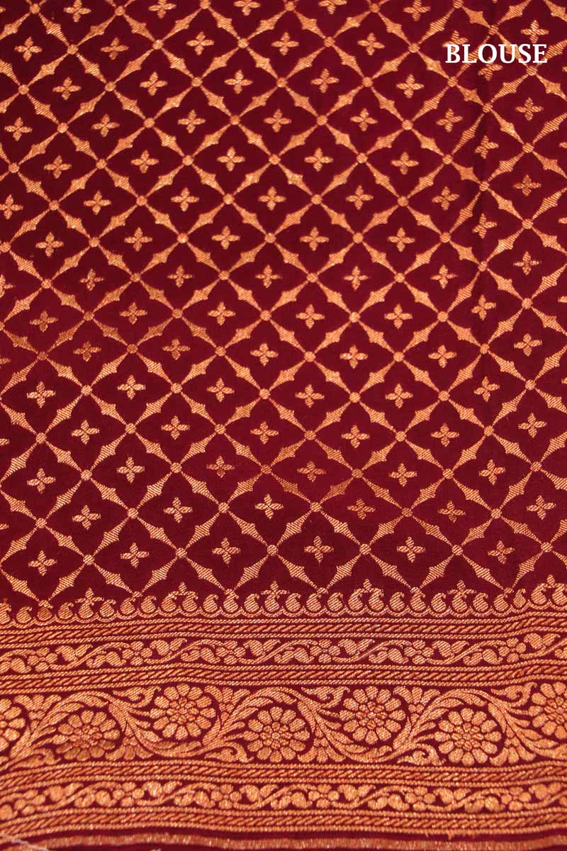 Handloom Exclusive Pure Banarasi Crepe Silk Saree AI210636