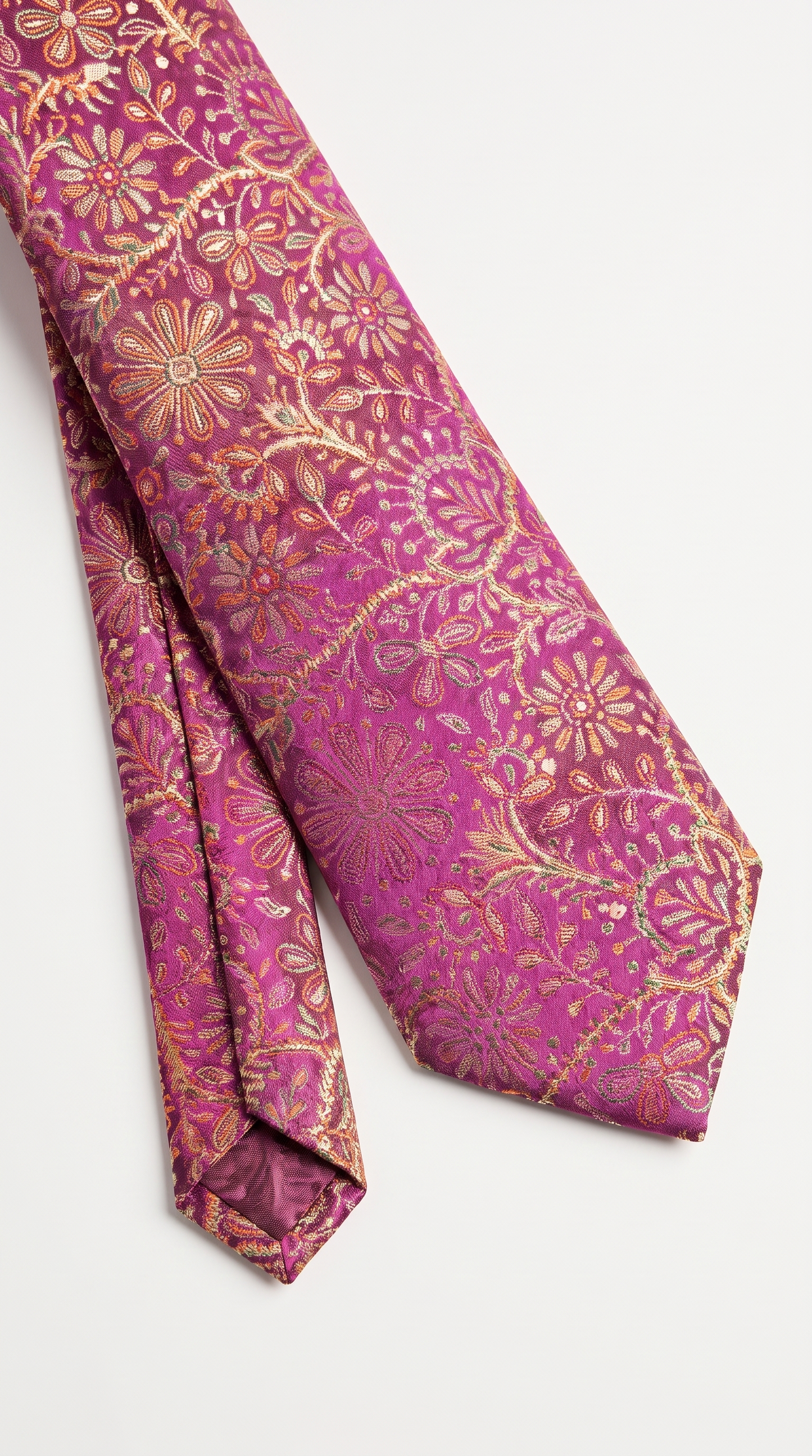 silk tie am201218 - diagonal close-up detail view