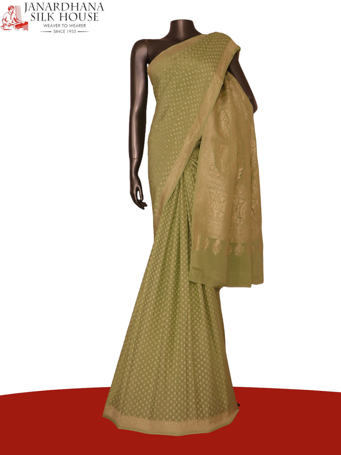 Exclusive Grand Banarasi Crepe Silk Saree AK201602