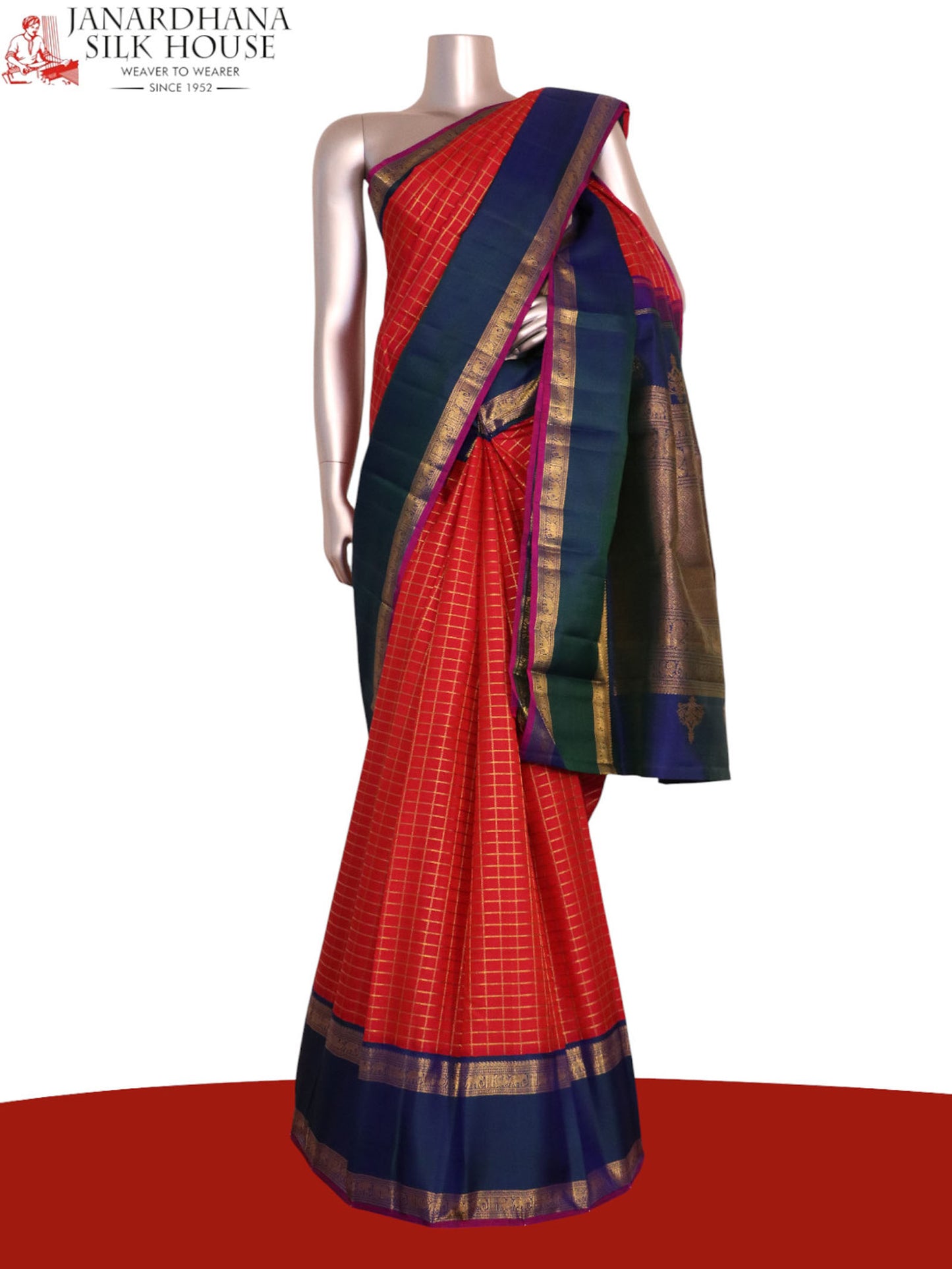 pure handloom kanjeevaram silk saree ak213403