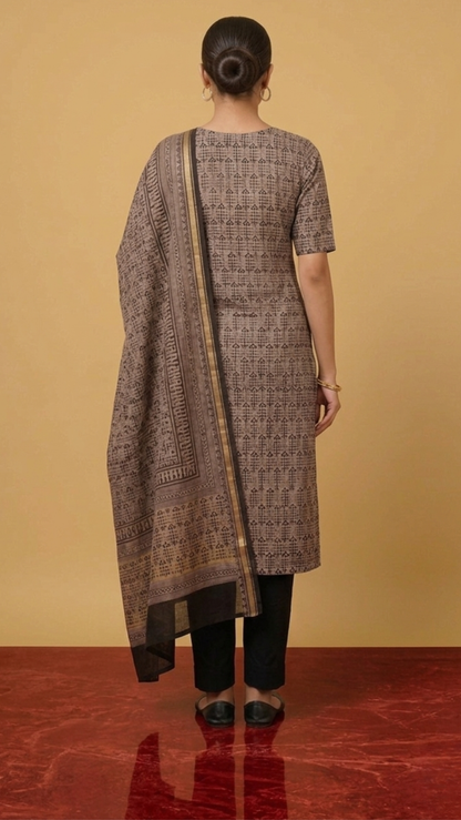 Exclusive Printed Pure Cotton Suit AJ206530