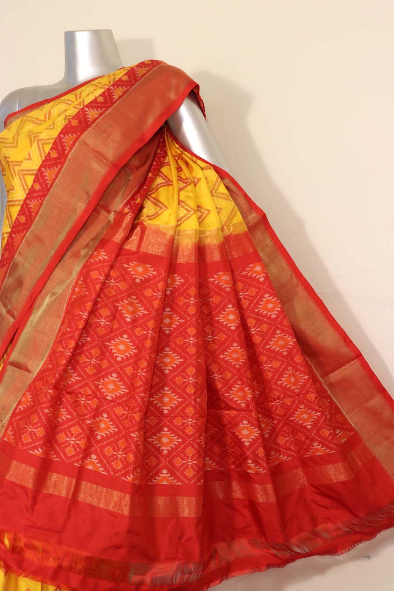 Handloom Ikat Patola Silk Saree AJ201166