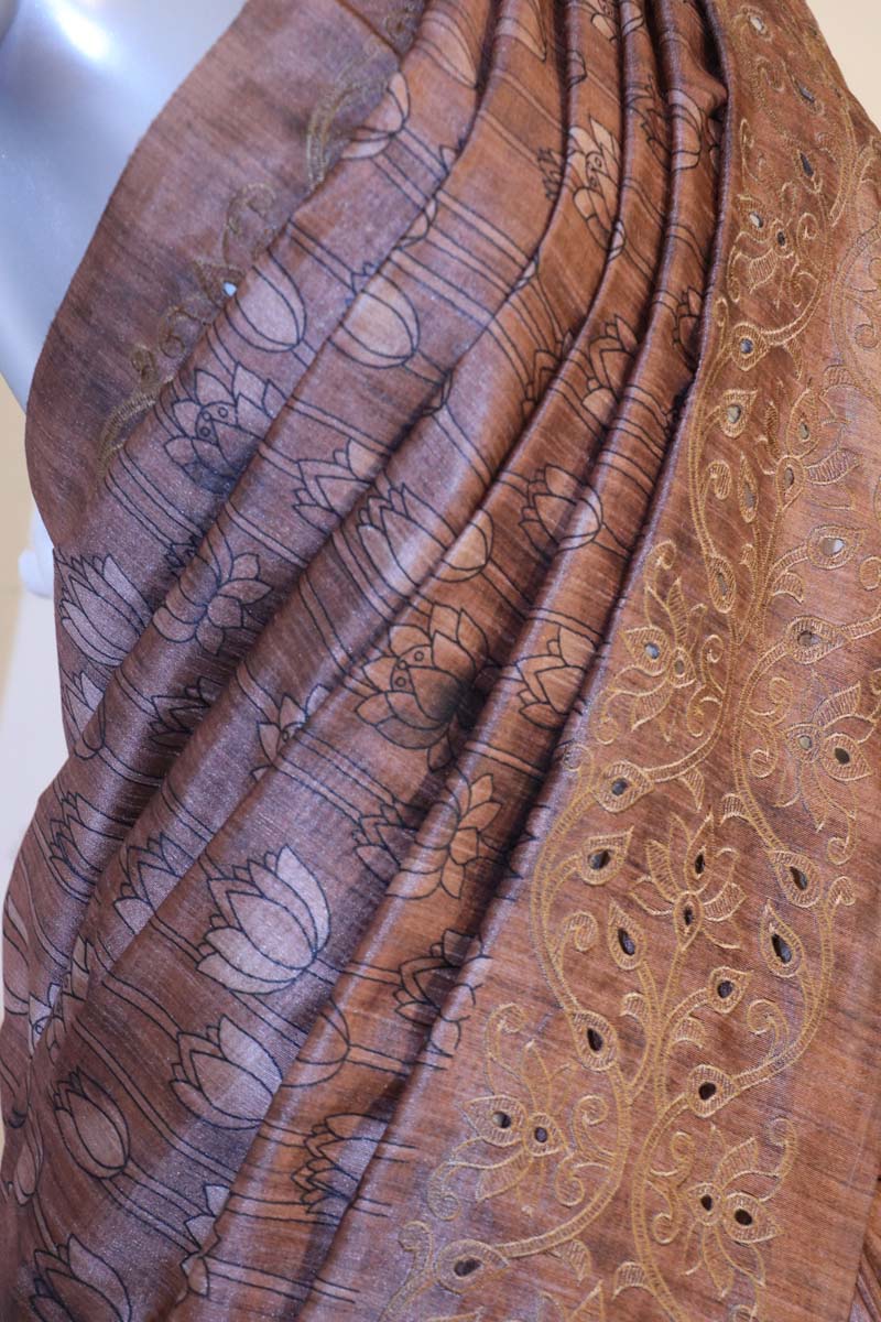 Embroidery Art Silk Saree AI205032