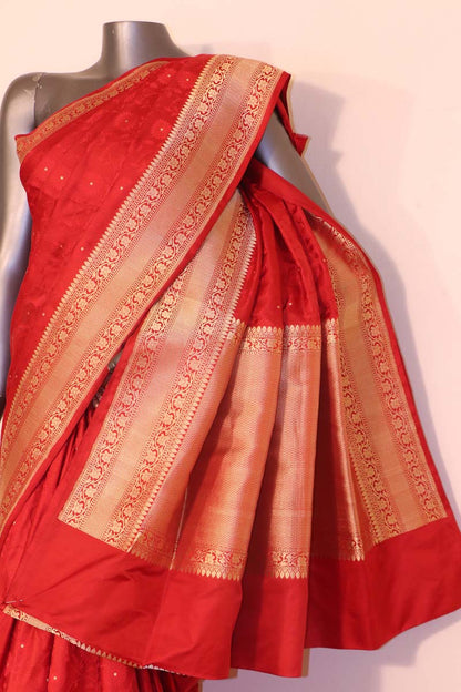 Exclusive Satin Tanchoi Jamawar Silk Saree-Master Weaves AH200454