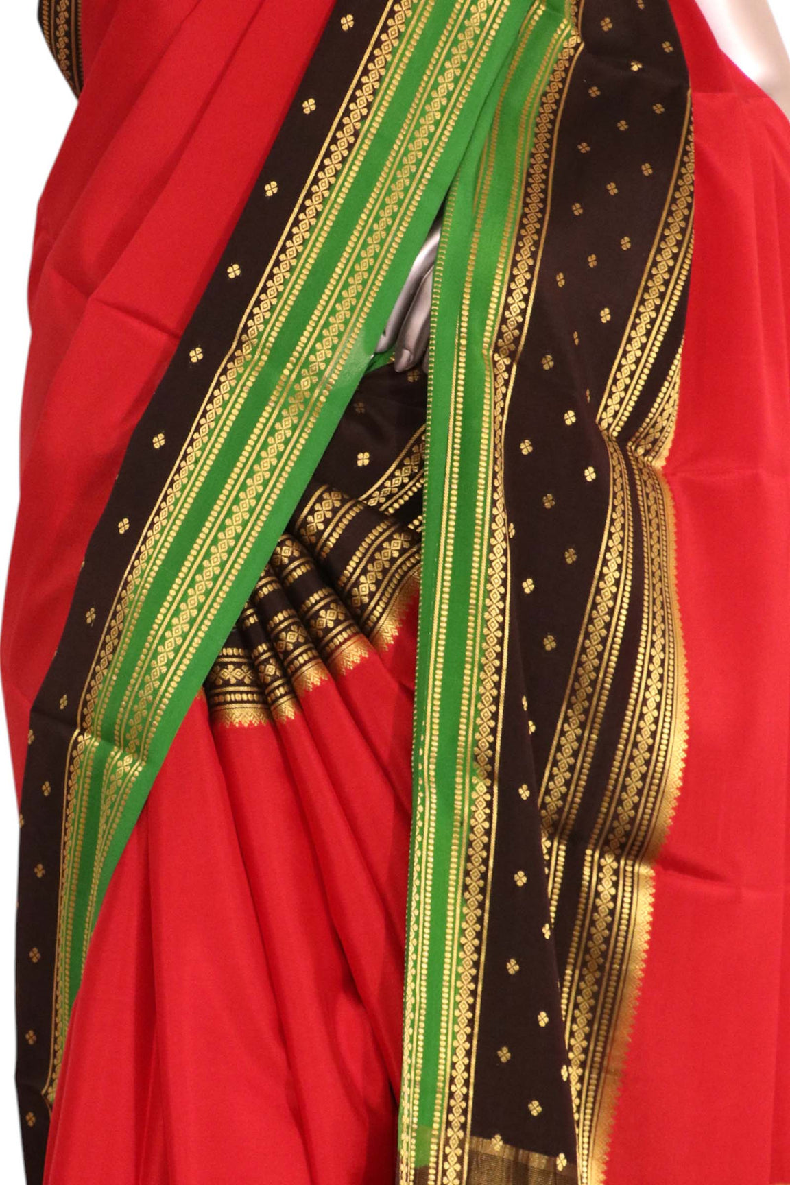 Pure Contrast Mysore Crepe Silk Saree AK211935