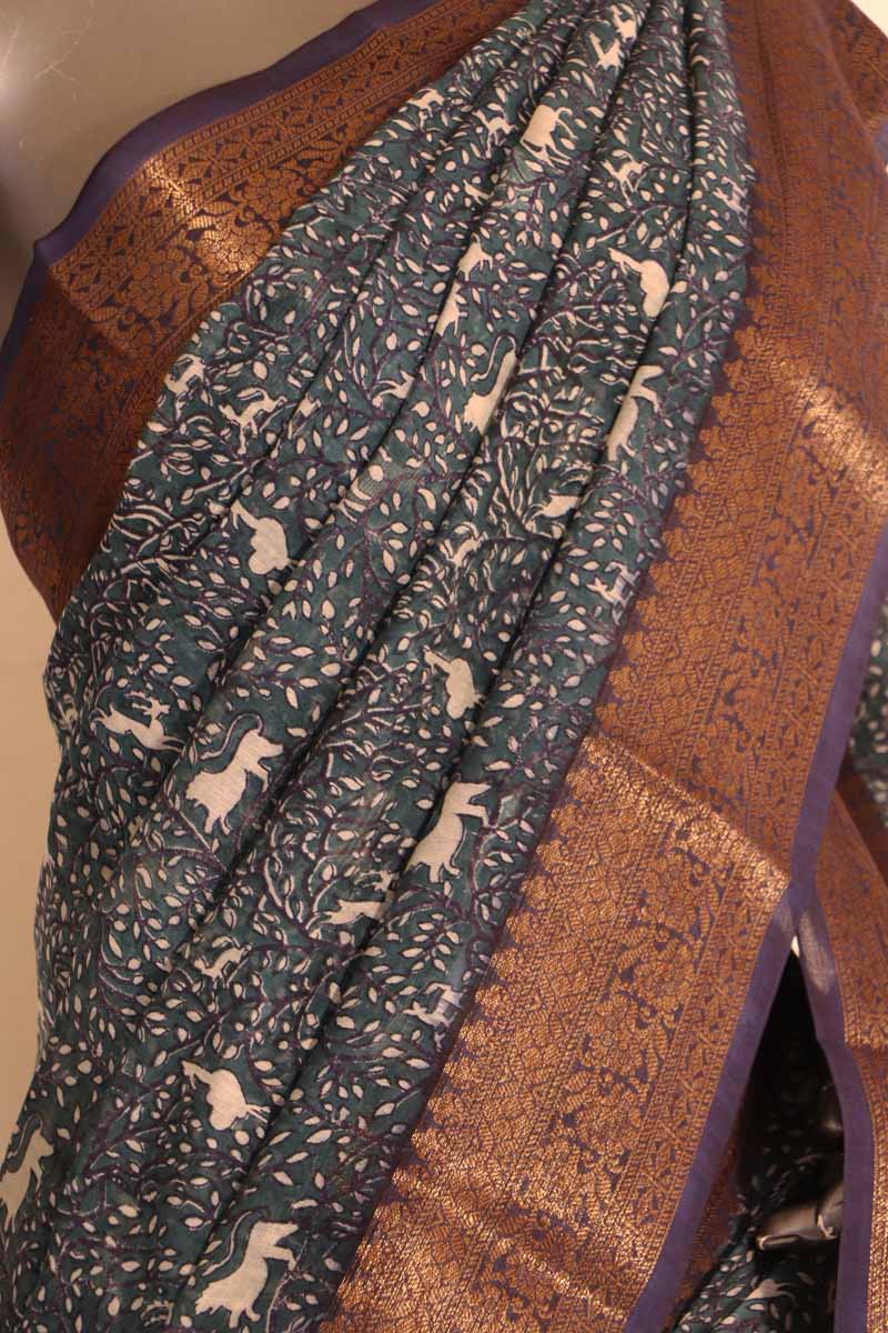 Exclusive Soft Pure Cotton Chanderi Saree AI214445