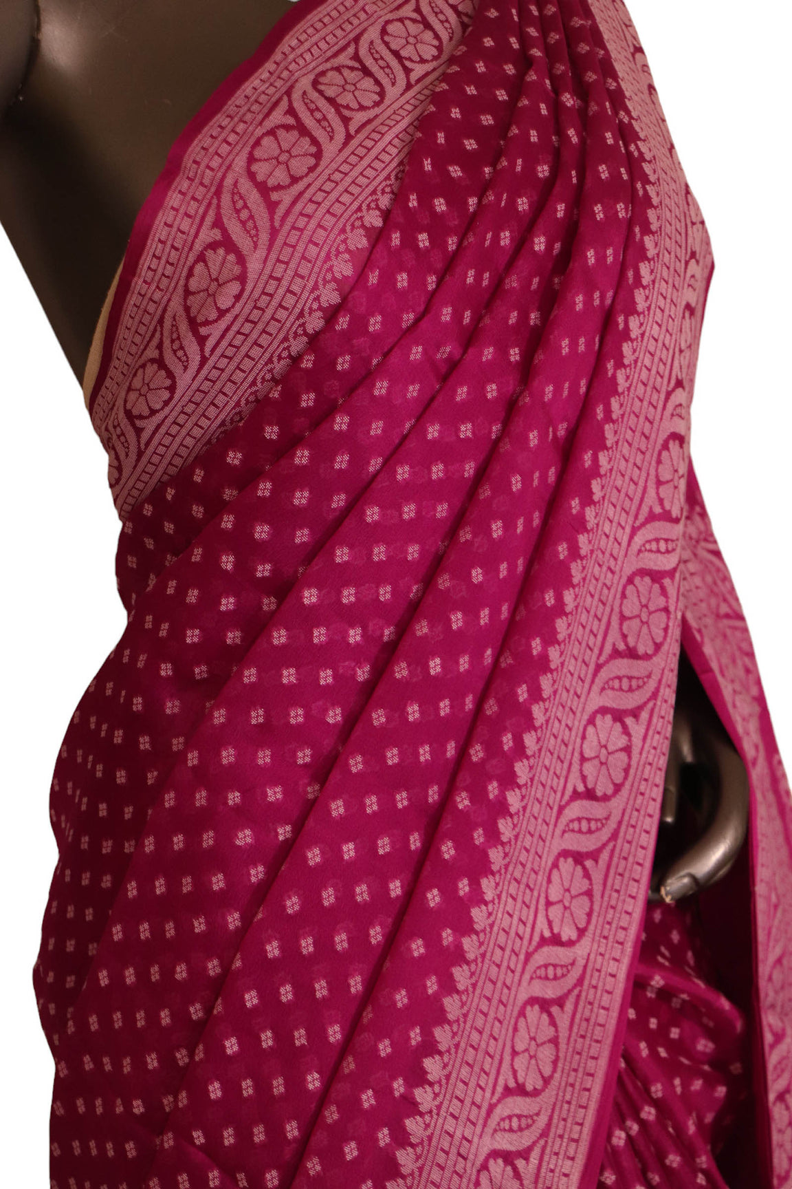 Thread Weave Pure Crepe Silk Saree AJ211900