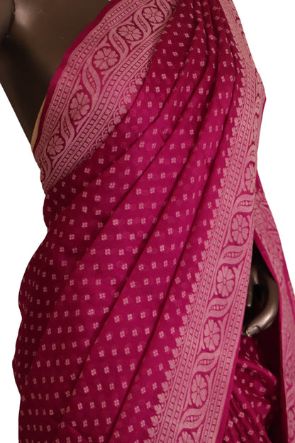 Thread Weave Pure Crepe Silk Saree AJ211900