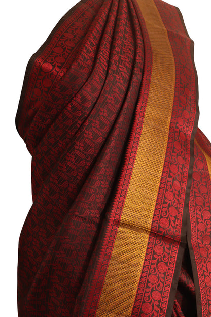Exclusive Handloom Thread Weave Soft Silk Saree AJ210614