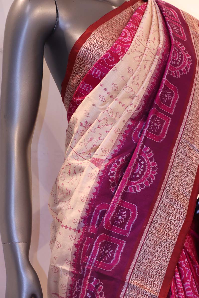 MasterWeave  &amp; Exclusive Handloom Pure Ikat Orissa Silk Saree AF210836