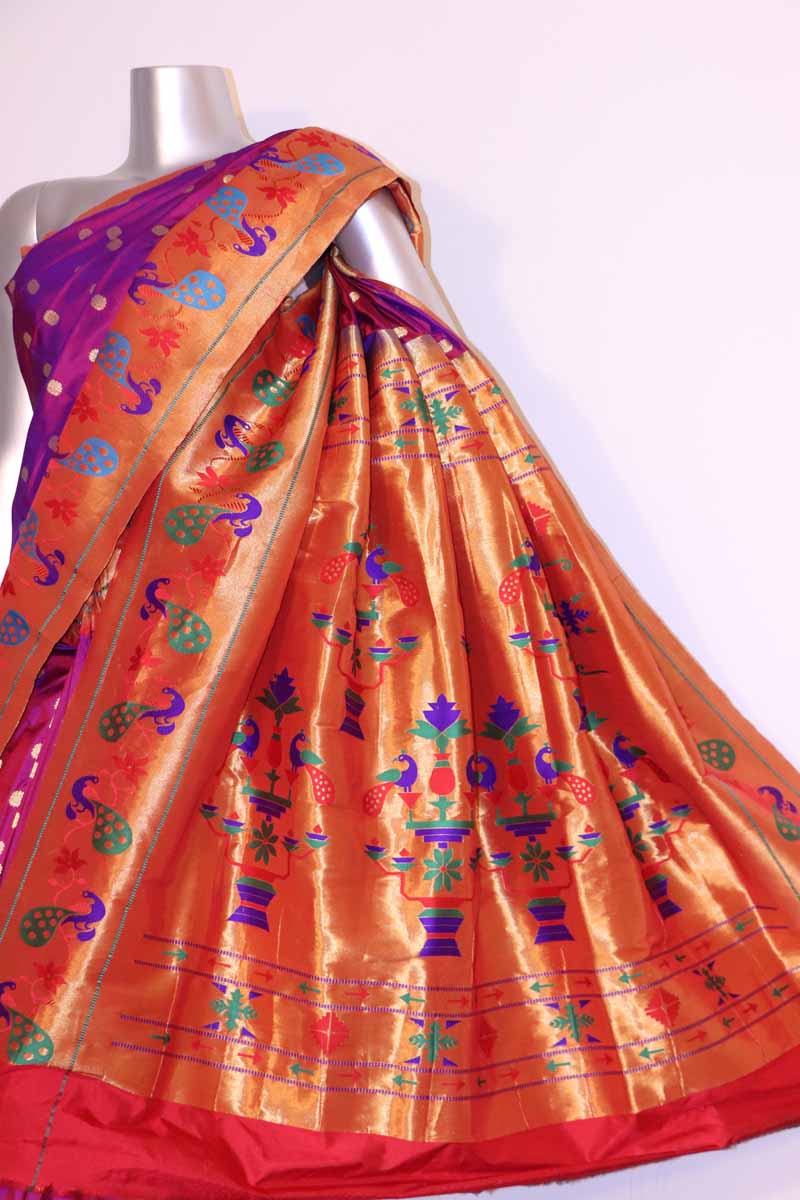 Designer Meenakari Paithani Silk Saree AI205409