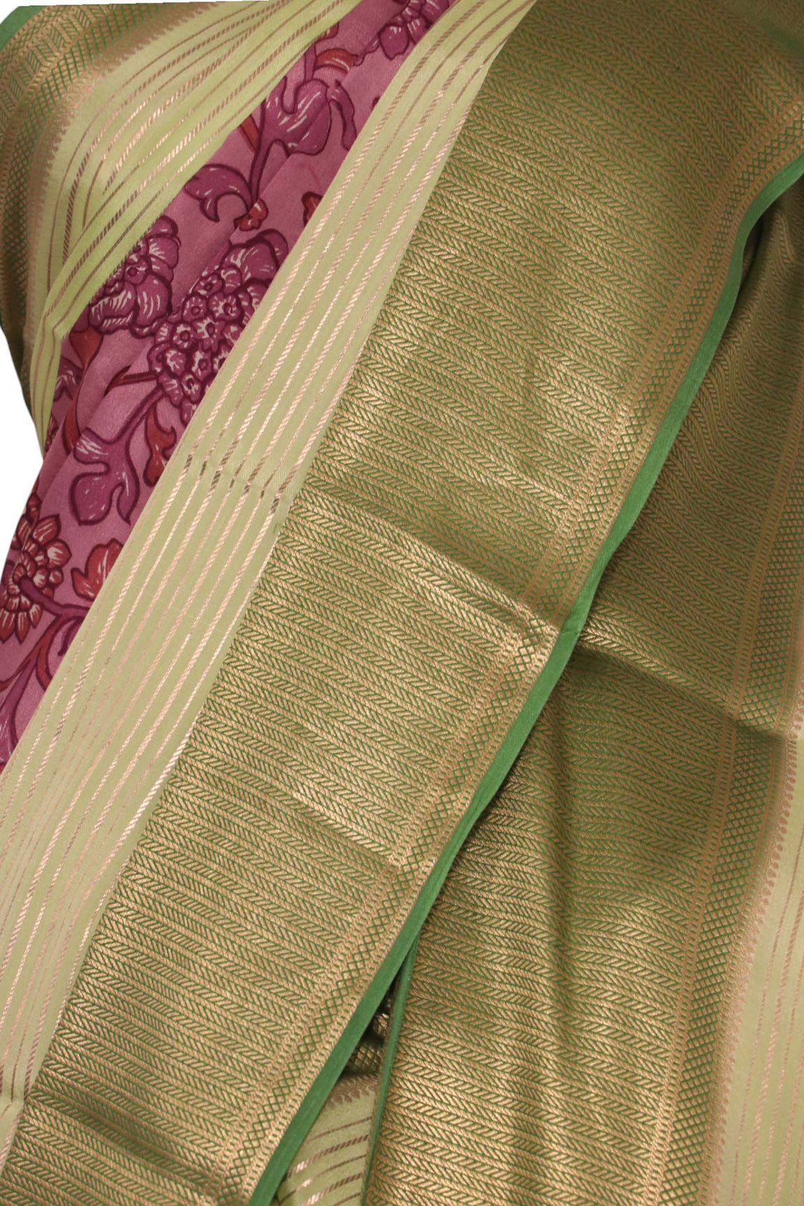 Pure Contrast Mysore Crepe Silk Saree AK208989