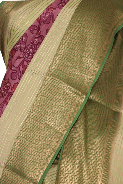 Pure Contrast Mysore Crepe Silk Saree AK208989