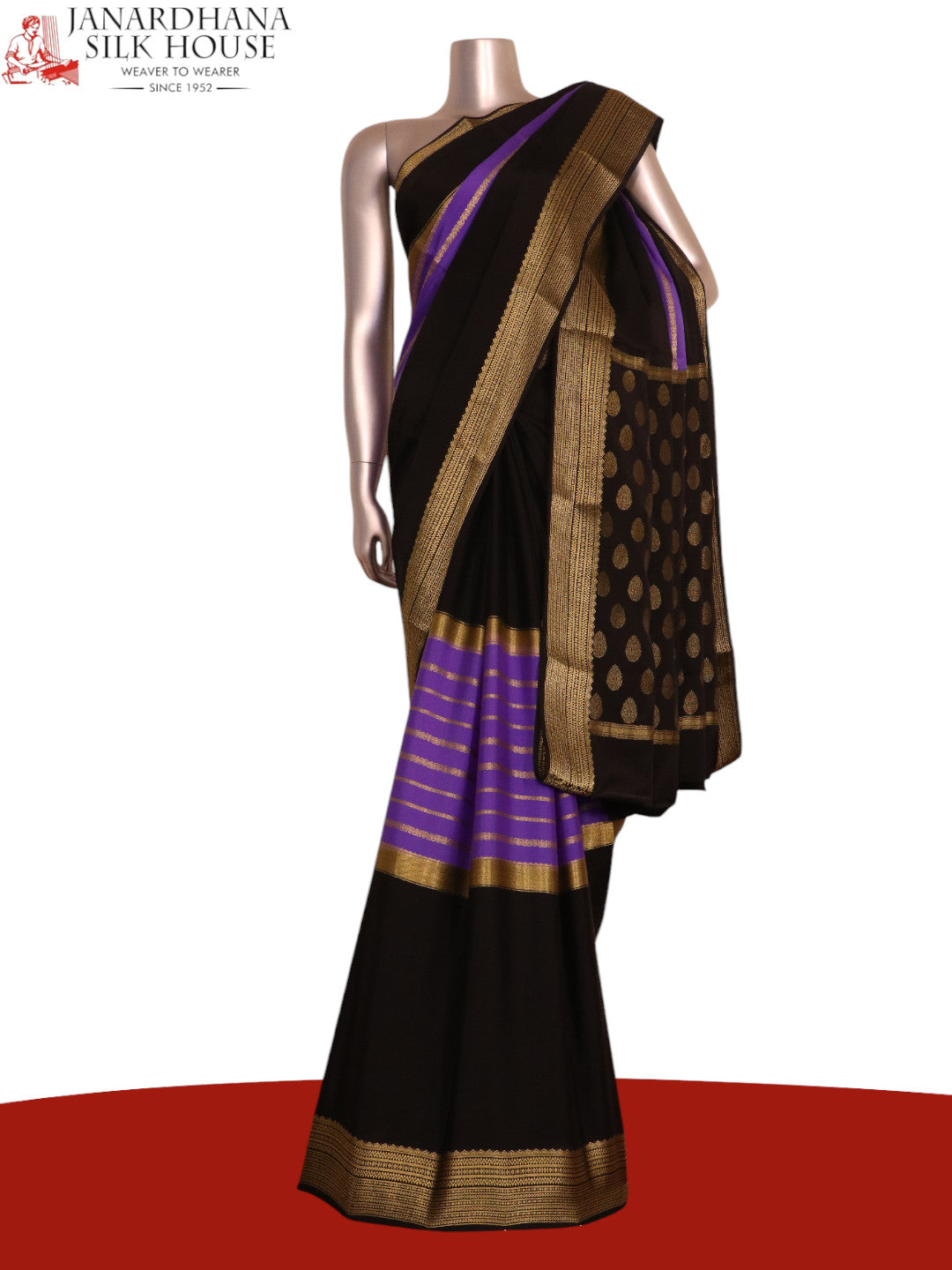 Pure Veldhari Zari Lines Mysore Crepe Silk Saree AK211286
