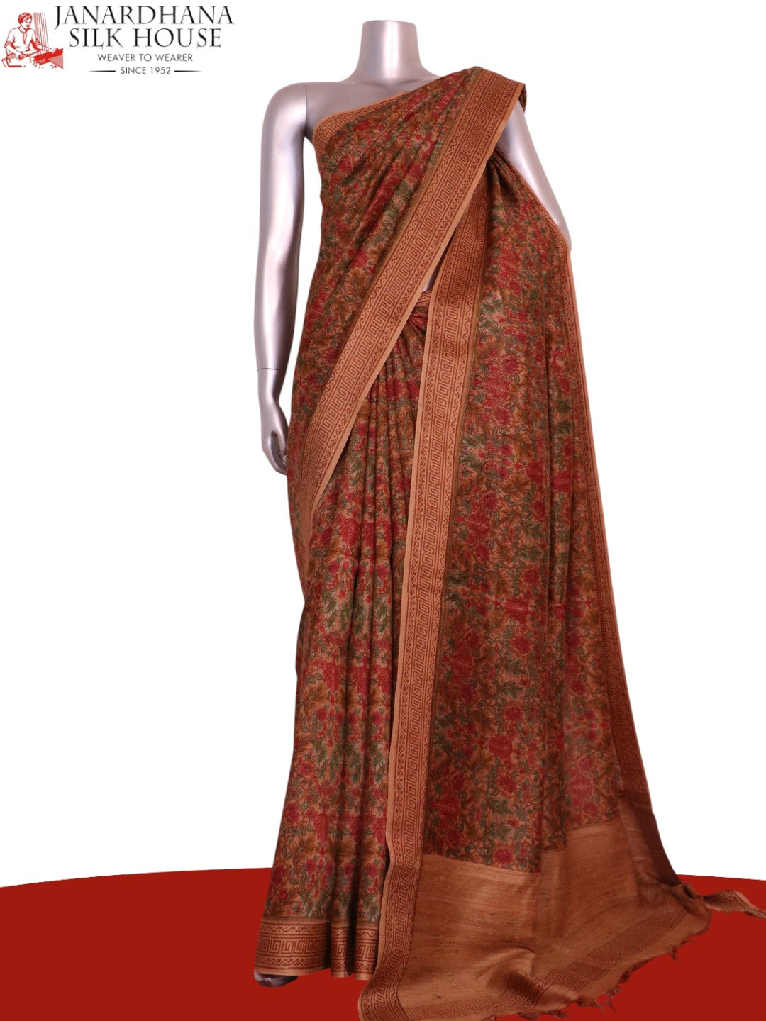 Handloom Pure Tussar Silk Saree AL203682
