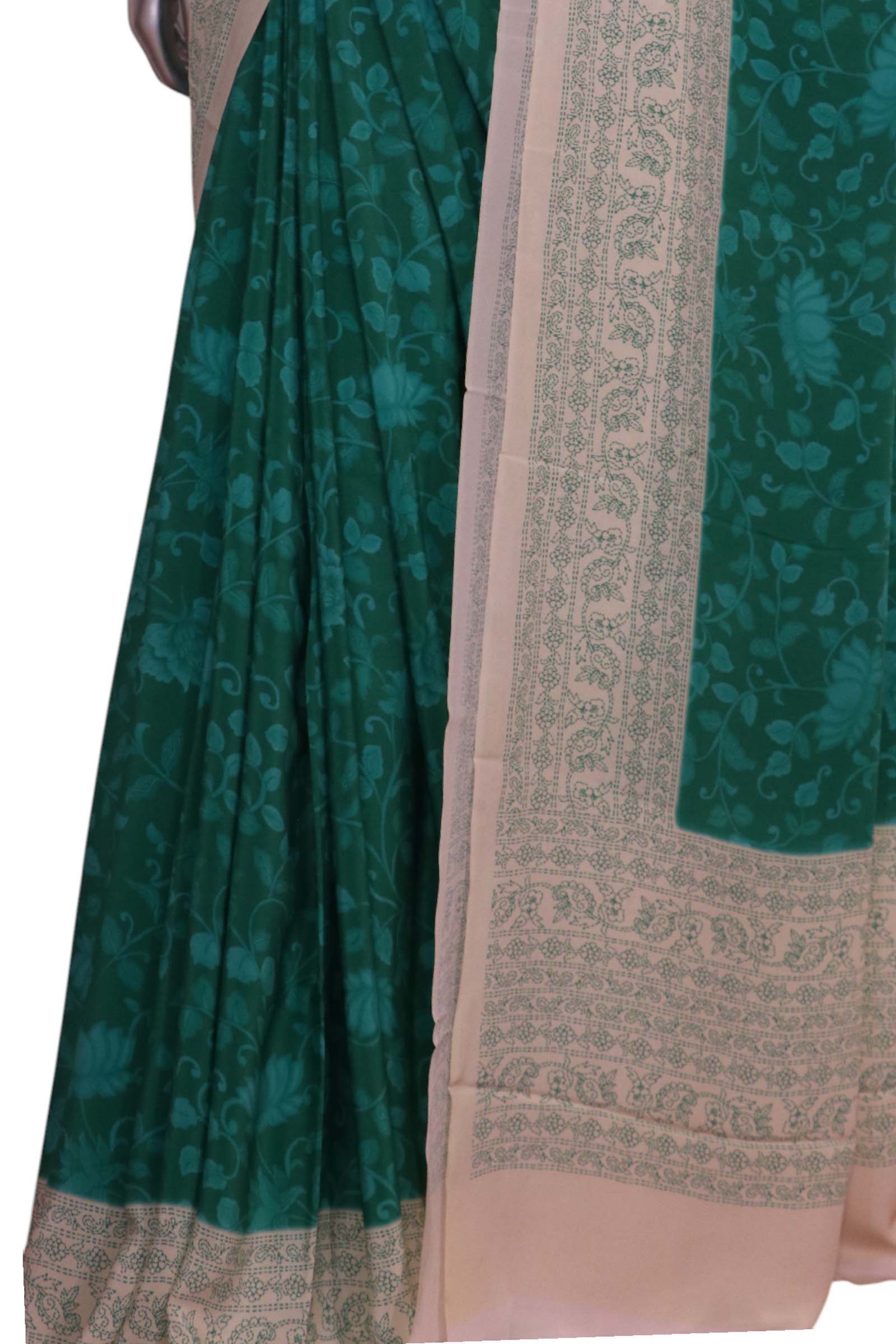 Floral  Pure Crepe Silk Saree AL202191