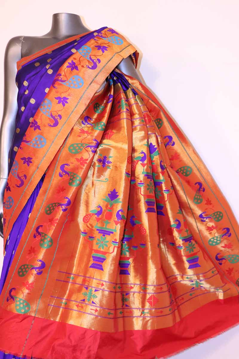 Designer Meenakari Paithani Silk Saree AI205410