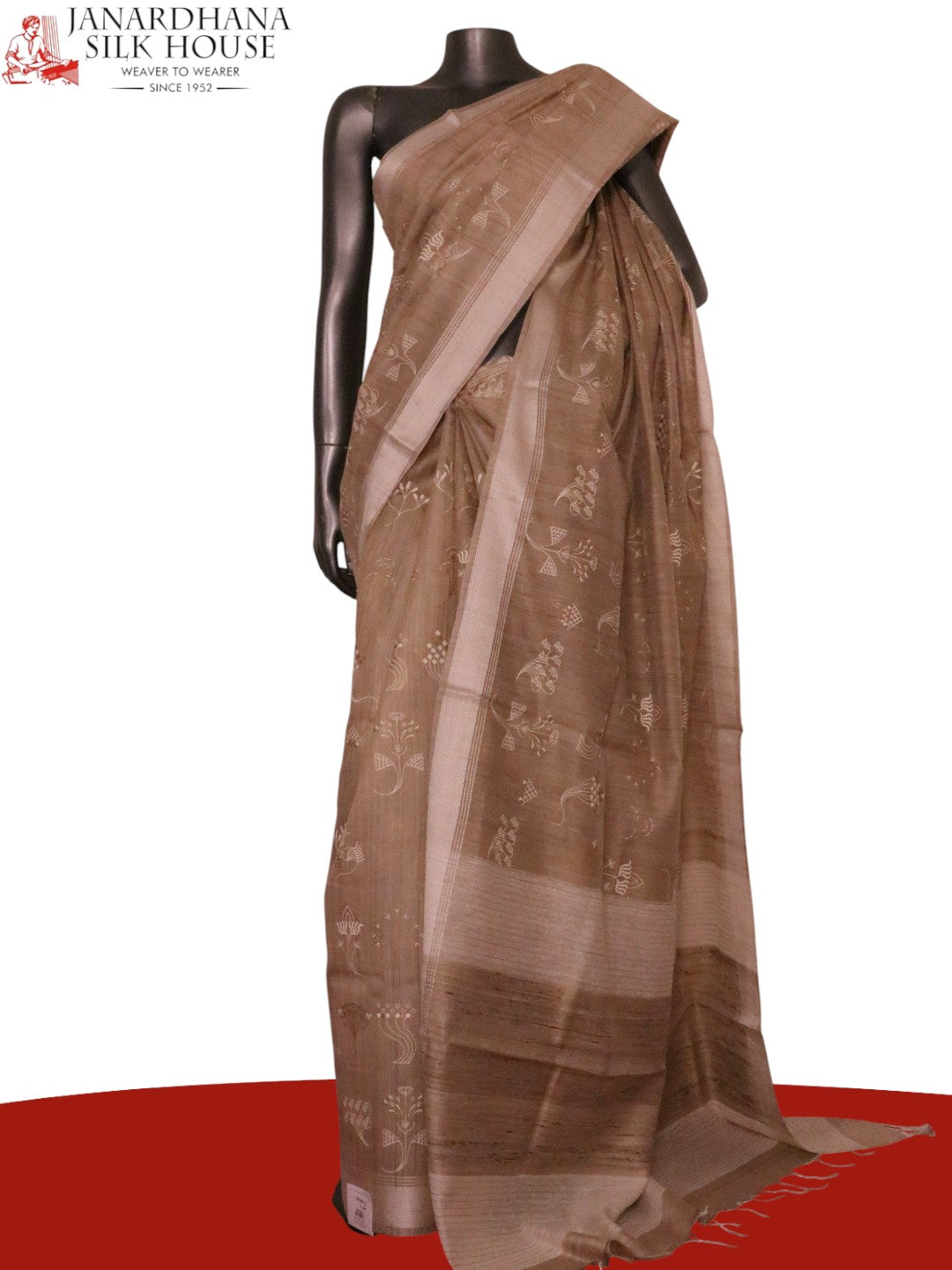 Handloom Pure Tussar Silk Saree AL203705