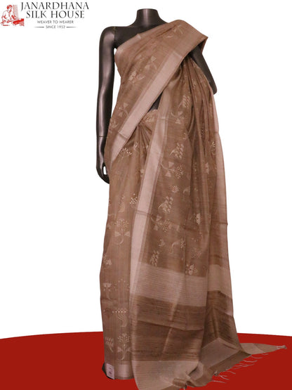 Handloom Pure Tussar Silk Saree AL203705